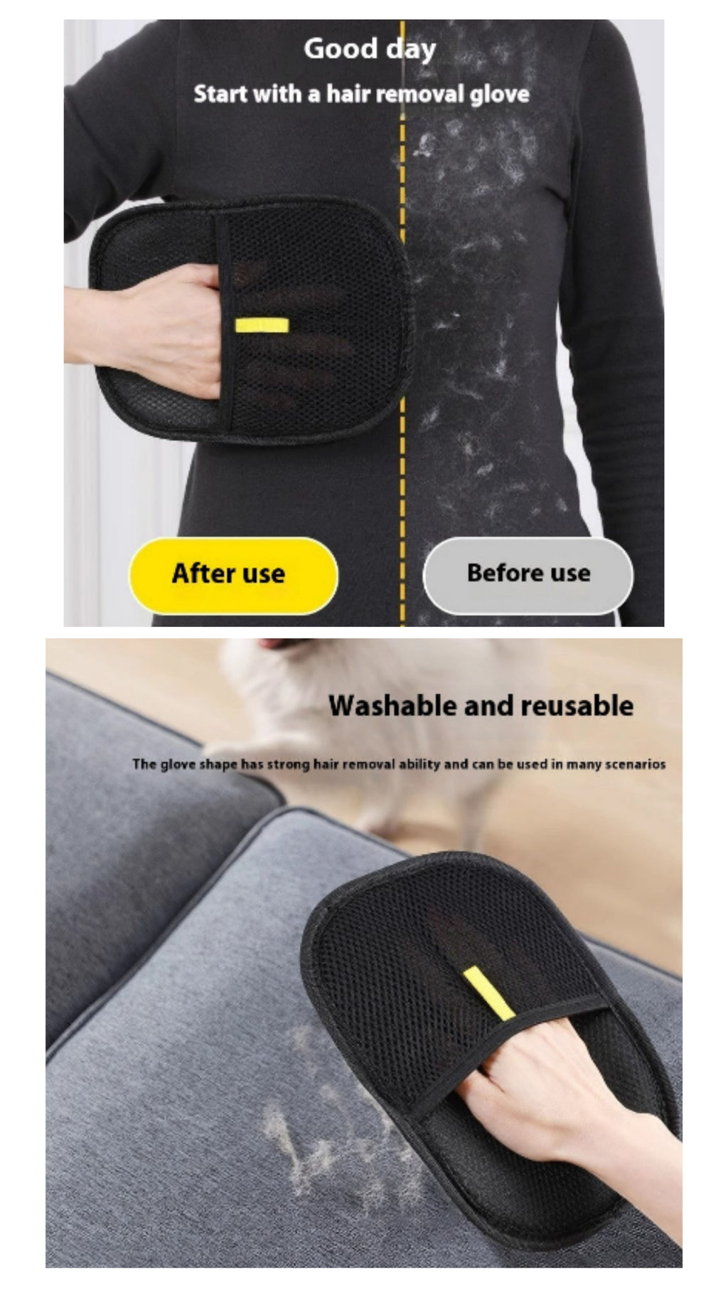 SnoutSavvy™ "Fur Magnet" Electrostatic Grooming Mitt