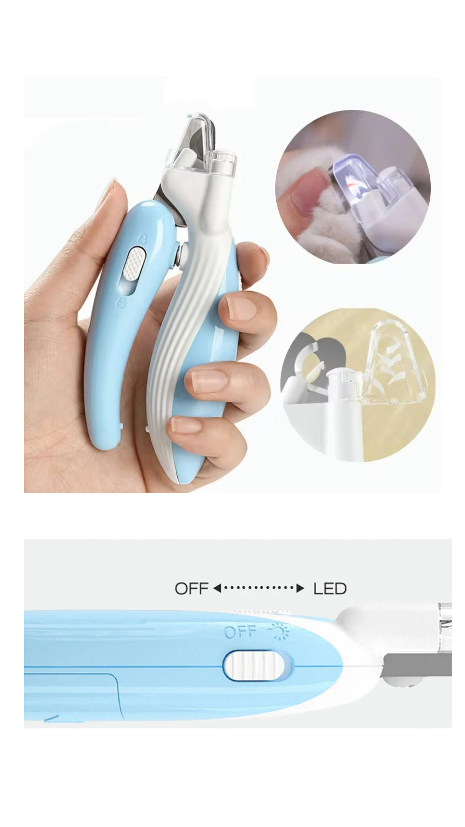 SnoutSavvy™ Precision LED Nail Clipper with No-Mess Trapper
